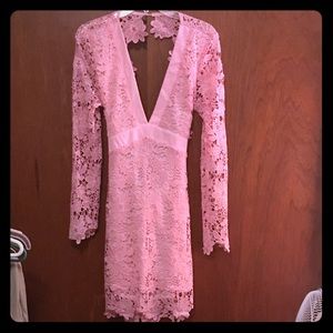 Beautiful Lace Pink Backless Dress! Size L